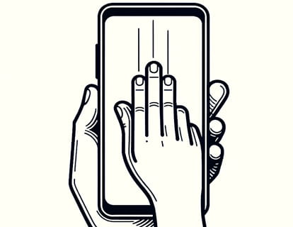 Screenshot mit drei Fingern auf Android