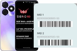 So sehen Sie den IMEI-Code in Zeno 10