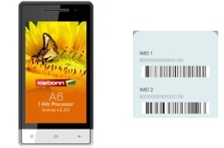 So sehen Sie den IMEI-Code in Karbonn A6