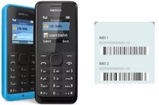 So sehen Sie den IMEI-Code in Nokia 105