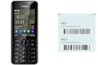 So sehen Sie den IMEI-Code in Nokia 206