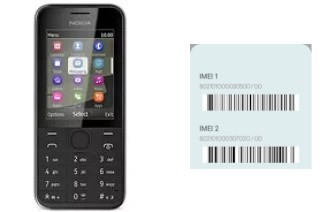 So sehen Sie den IMEI-Code in Nokia 207