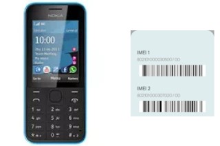 So sehen Sie den IMEI-Code in Nokia 208