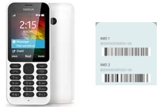 So sehen Sie den IMEI-Code in Nokia 215