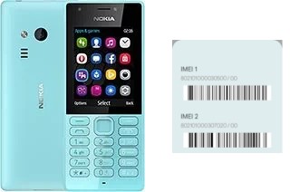 So sehen Sie den IMEI-Code in Nokia 216