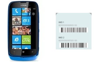 So sehen Sie den IMEI-Code in Lumia 610