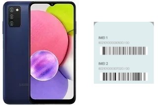 So sehen Sie den IMEI-Code in Galaxy A03s