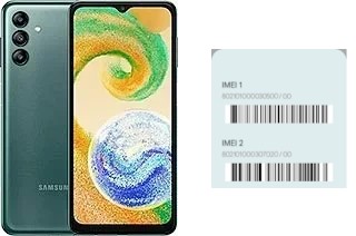 So sehen Sie den IMEI-Code in Galaxy A04s