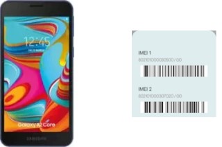 So sehen Sie den IMEI-Code in Galaxy A2 Core