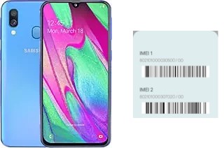 So sehen Sie den IMEI-Code in Galaxy A40