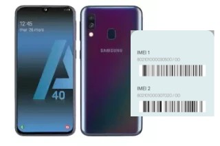 So sehen Sie den IMEI-Code in Galaxy A40s