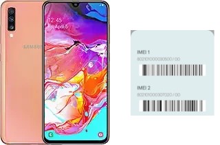 So sehen Sie den IMEI-Code in Galaxy A70