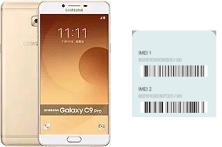 So sehen Sie den IMEI-Code in Galaxy C9 Pro