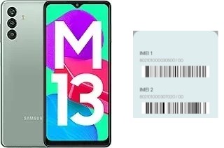 So sehen Sie den IMEI-Code in Galaxy M13 (India)