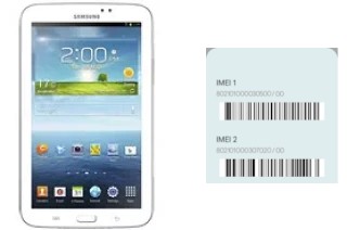 So sehen Sie den IMEI-Code in Galaxy Tab 3 7.0 WiFi