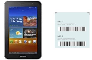 So sehen Sie den IMEI-Code in P6200 Galaxy Tab 7.0 Plus