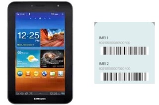 So sehen Sie den IMEI-Code in P6210 Galaxy Tab 7.0 Plus