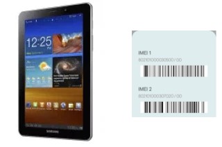 So sehen Sie den IMEI-Code in P6800 Galaxy Tab 7.7