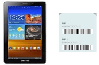 So sehen Sie den IMEI-Code in P6810 Galaxy Tab 7.7