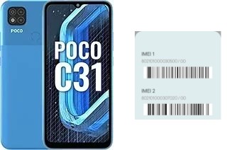 So sehen Sie den IMEI-Code in Poco C31