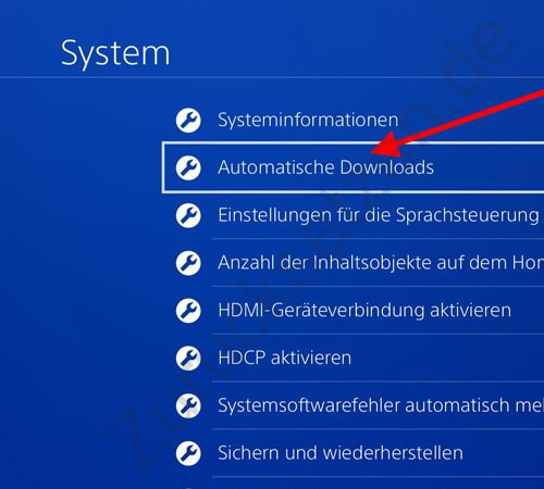 Automatische Downloads PlayStation 4