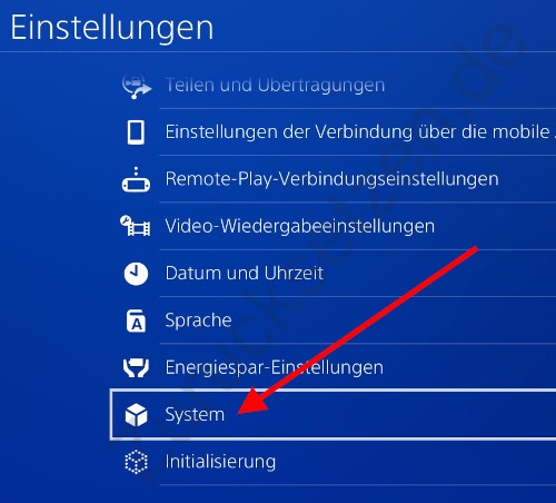 PlayStation 4 Systemeinstellungen