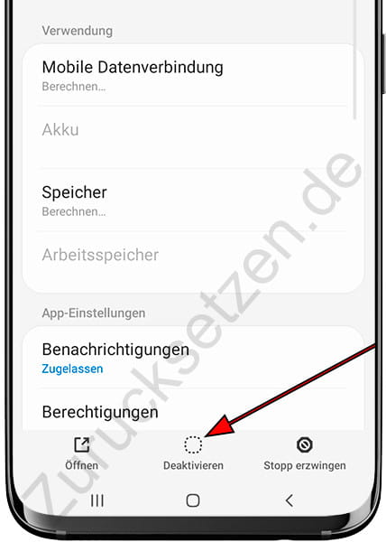 Deaktivieren app Samsung
