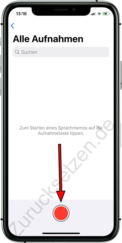 Beginnen Sie mit der Aufnahme einer Sprachnotiz auf dem iPho