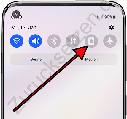 Neues Samsung-Shortcut-Panel-Symbol