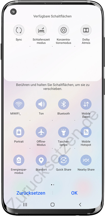 Samsung-Shortcut-Tasten verfügbar