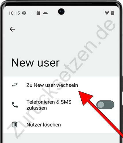 Android-Benutzer ändern