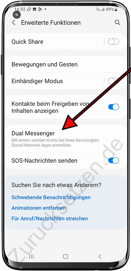 Dual Messenger auf Samsung