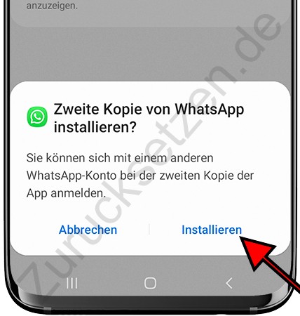 Installieren Sie eine zweite Kopie von WhatsApp