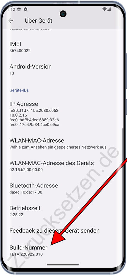 Android-Build-Nummer