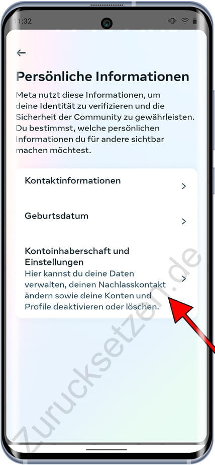 Instagram Kontoinhaberschaft und Einstellungen