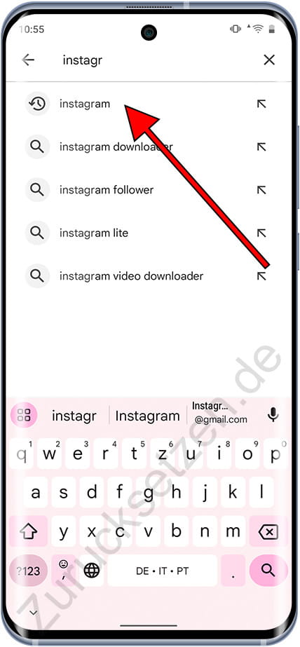 Durchsuchen Sie die Instagram-App