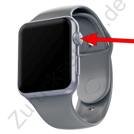 Drücken Sie die digitale Krone der Apple Watch