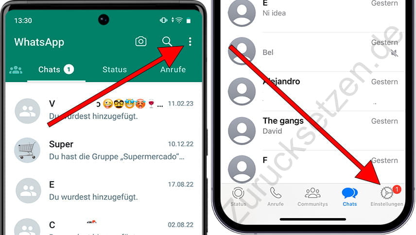 Melden Sie sich auf allen Geräten von WhatsApp ab Schritt 2