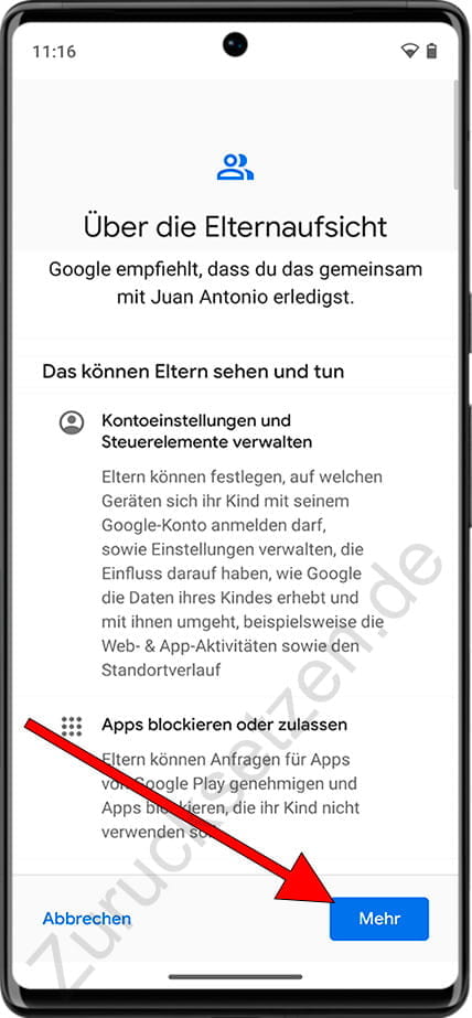 Informationen zur Kindersicherung bei Android