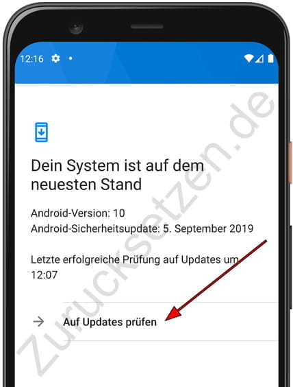 Auf Updates prüfen Android