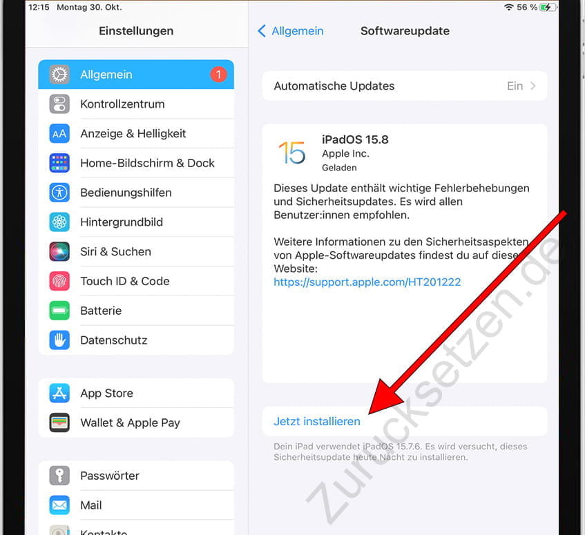 Jetzt iPad-Update installieren