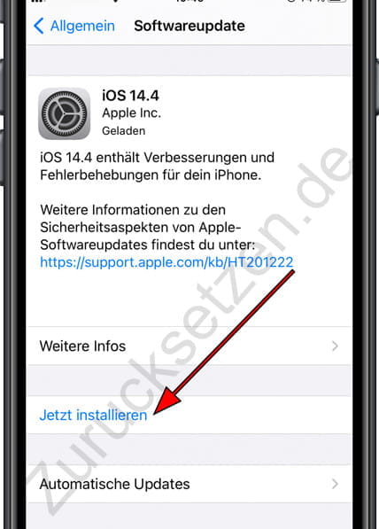 Installieren Update iPhone