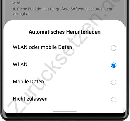 Automatische Download-Optionen für Updates in Realme