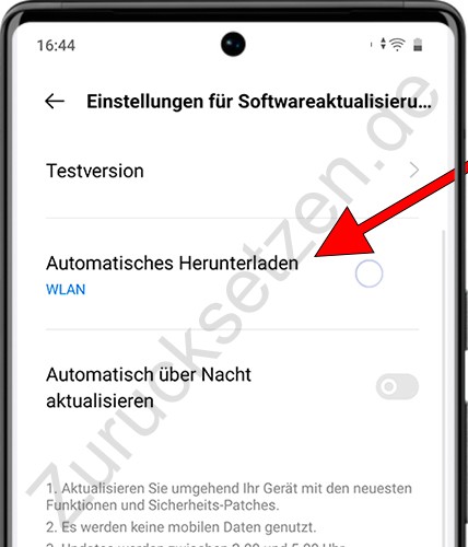 Automatischer Download-Update auf Realme