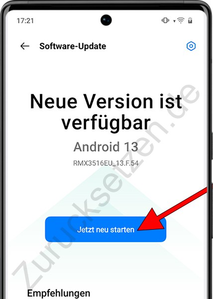 Realme Software-Update installieren