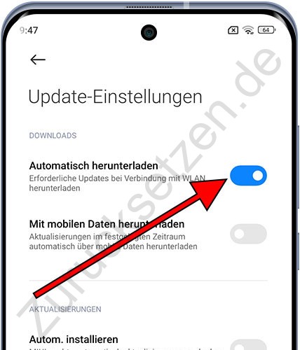 Automatische Updates für Xiaomi herunterladen