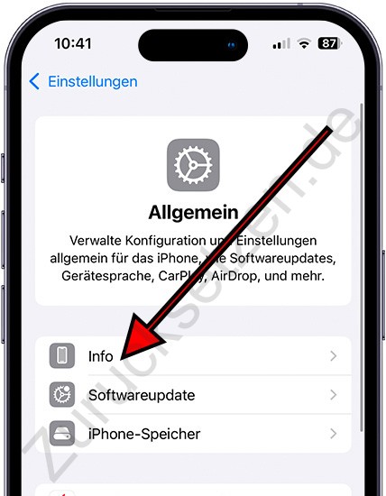 Allgemeine Informationen iPhone