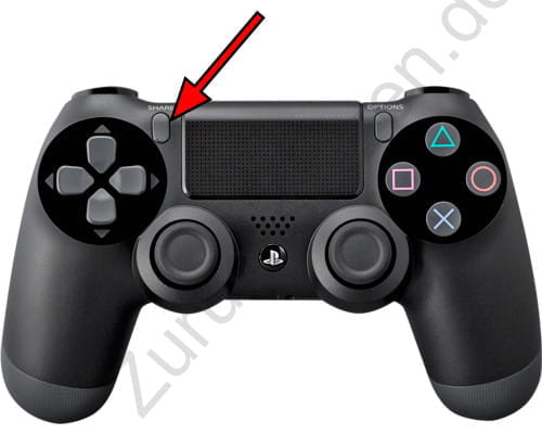 Schaltfläche zum Teilen des PS4-Controllers