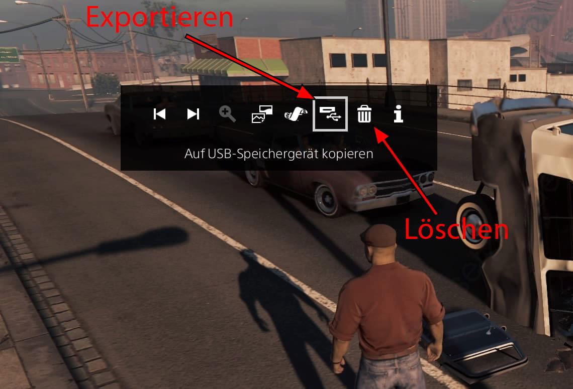 PS4-Screenshot exportieren oder löschen