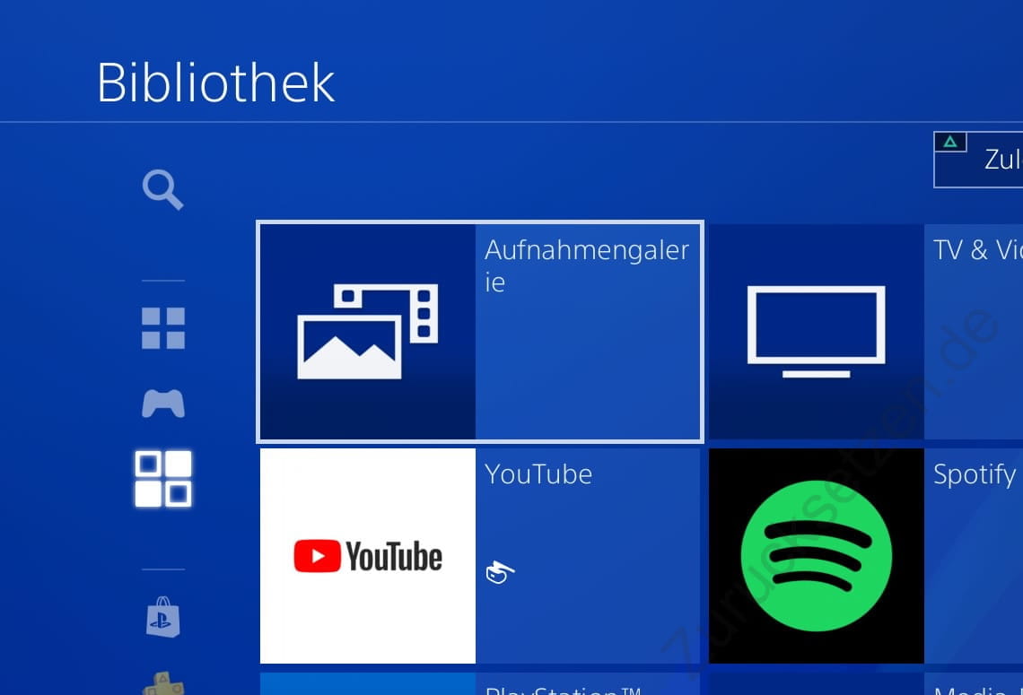 PlayStation 4 Aufnahmengaler